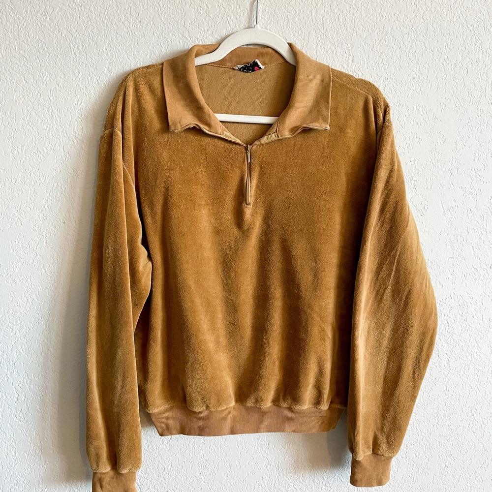 VTG Izod Velour Zip Up